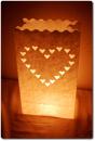 10er Pack Candle Bags "Heart" in weiß, rot oder blau